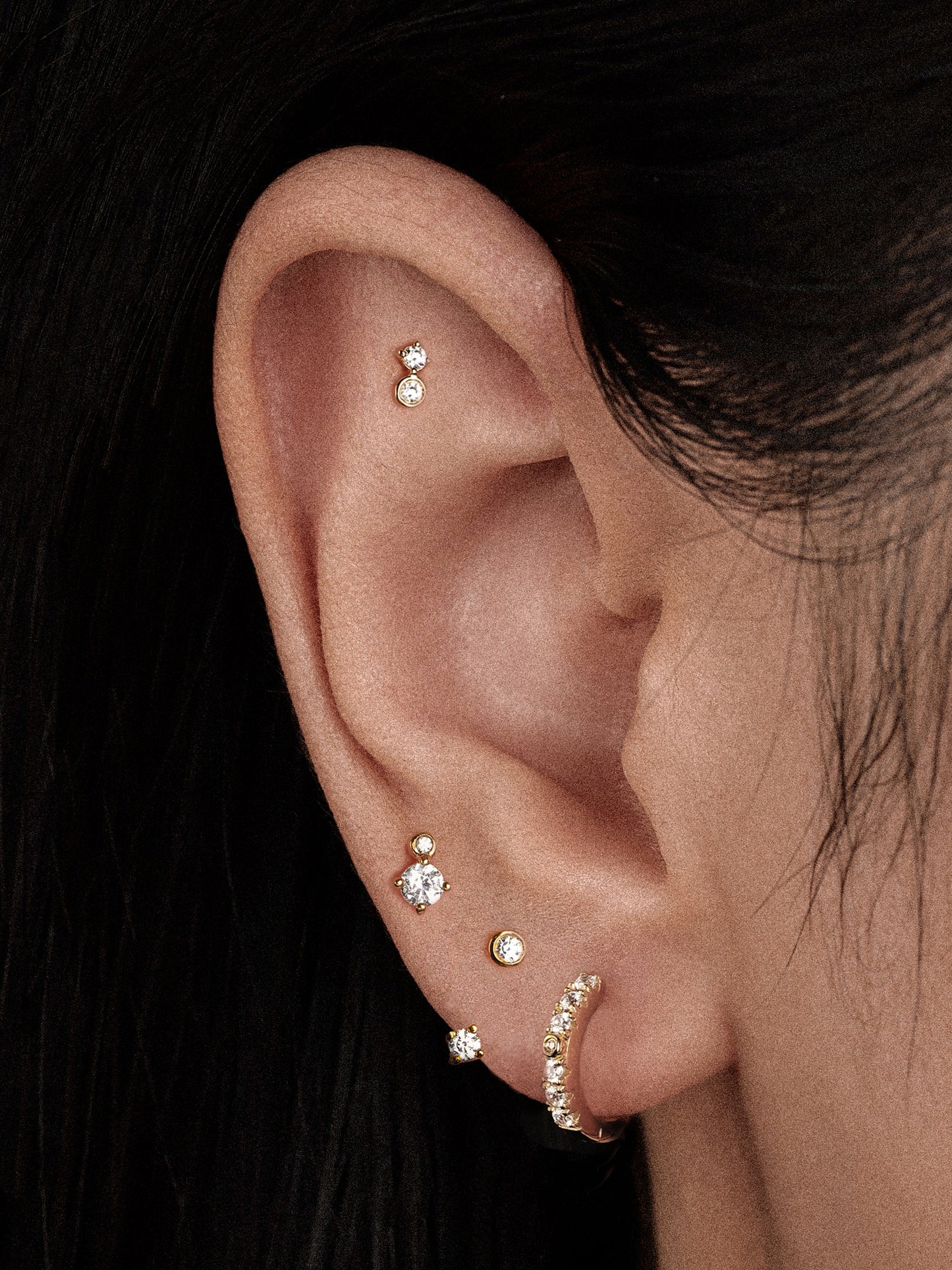 Ora Single Earring with Diamonds