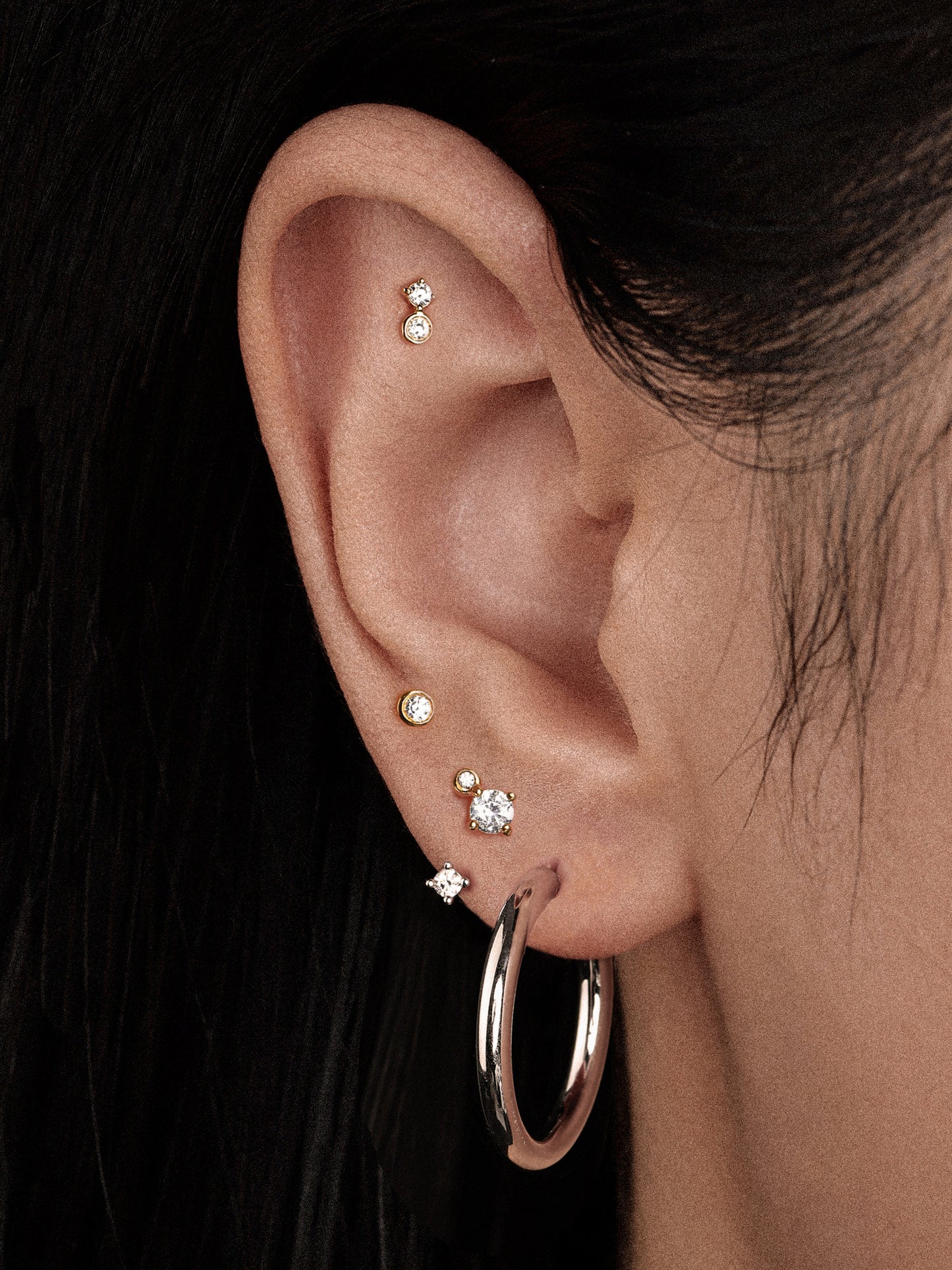 Ora Single Earring with Diamonds