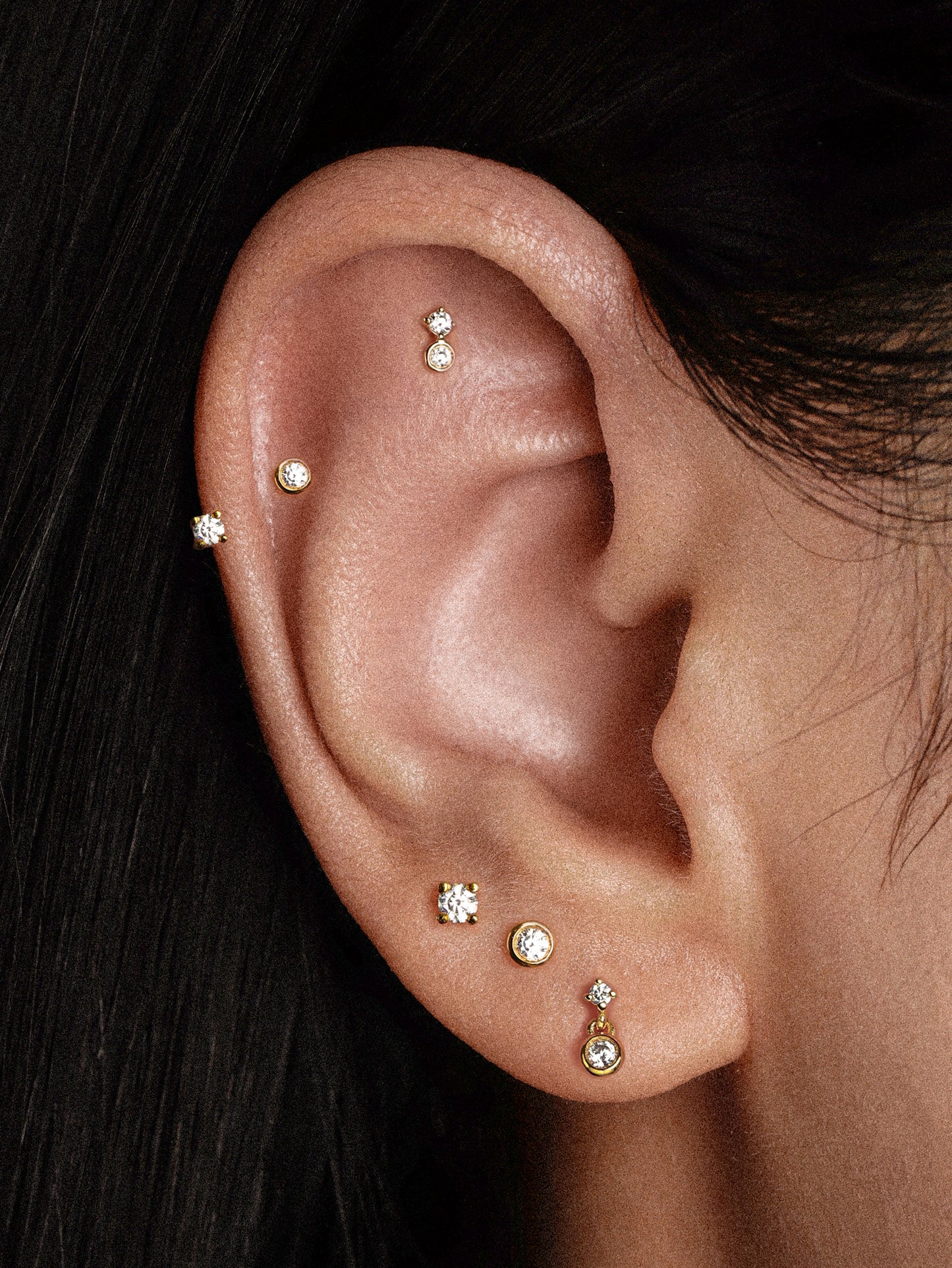 LEPOON Grande Lumière Diamond Solitaire Studs