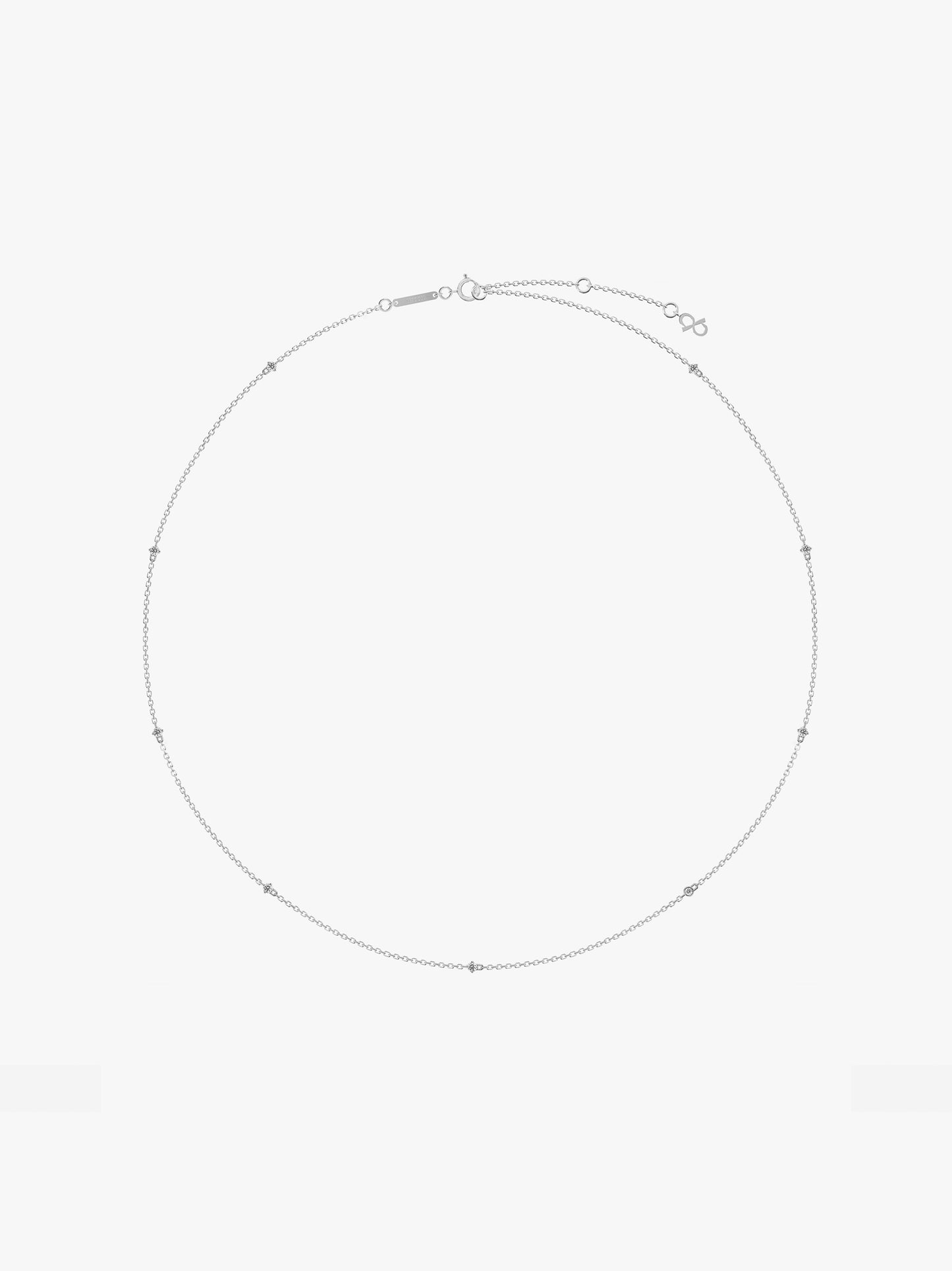 Set Station Necklace with Diamonds