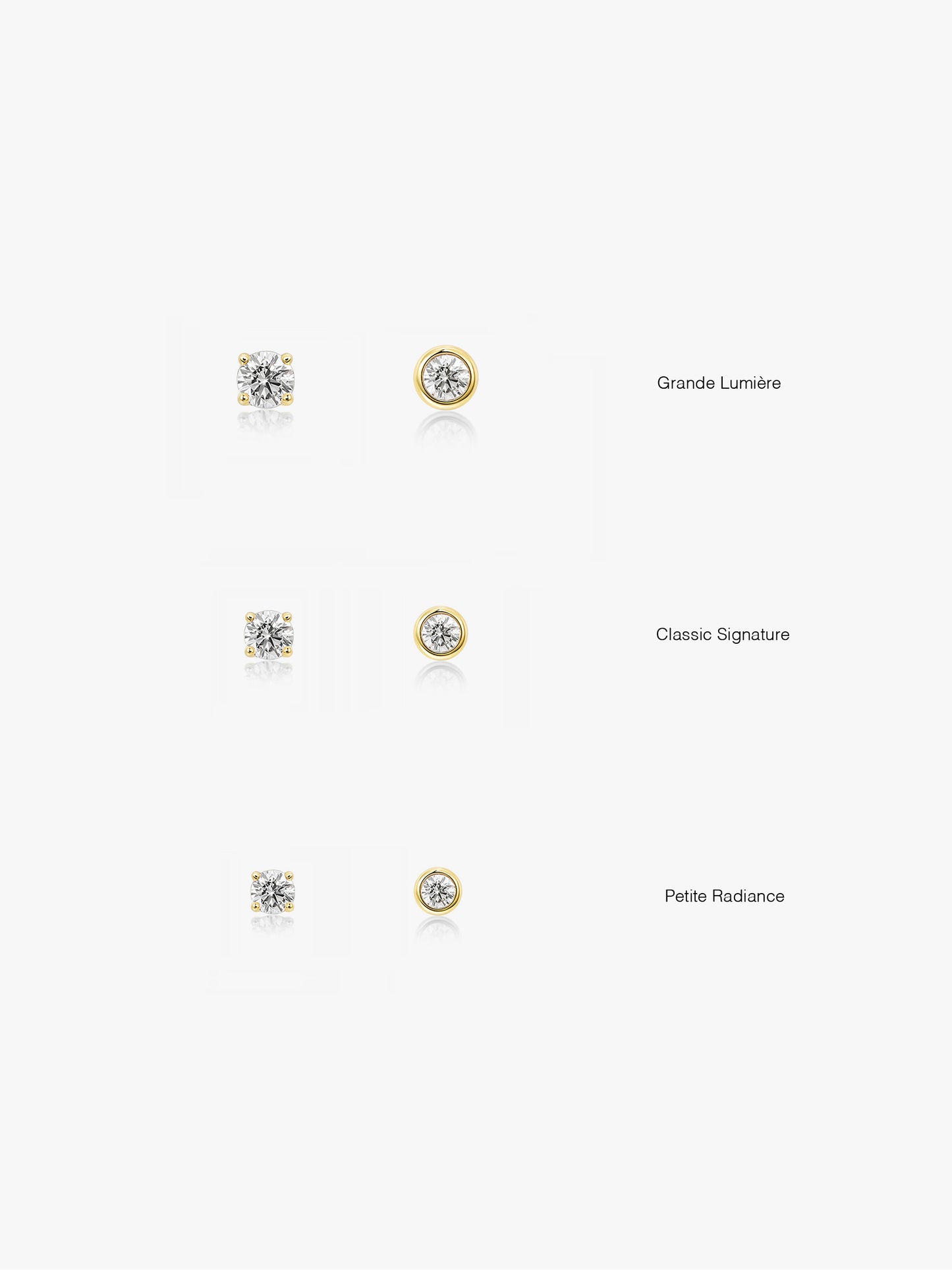 LEPOON Petite Radiance Diamond Solitaire Studs