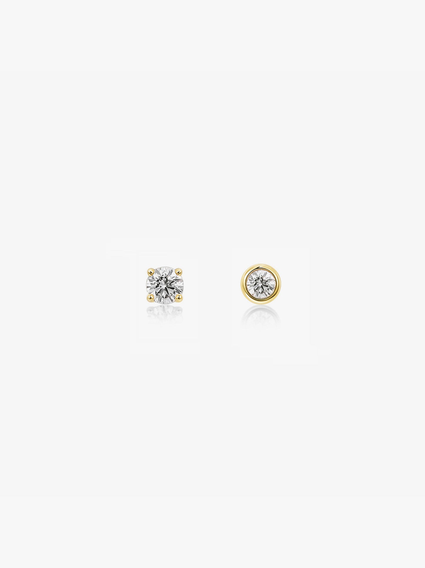 LEPOON Petite Radiance Diamond Solitaire Studs