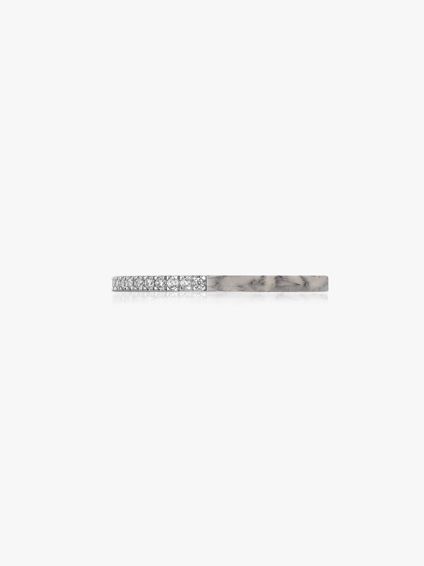 Eternelle Half Pavé Ring in Marble