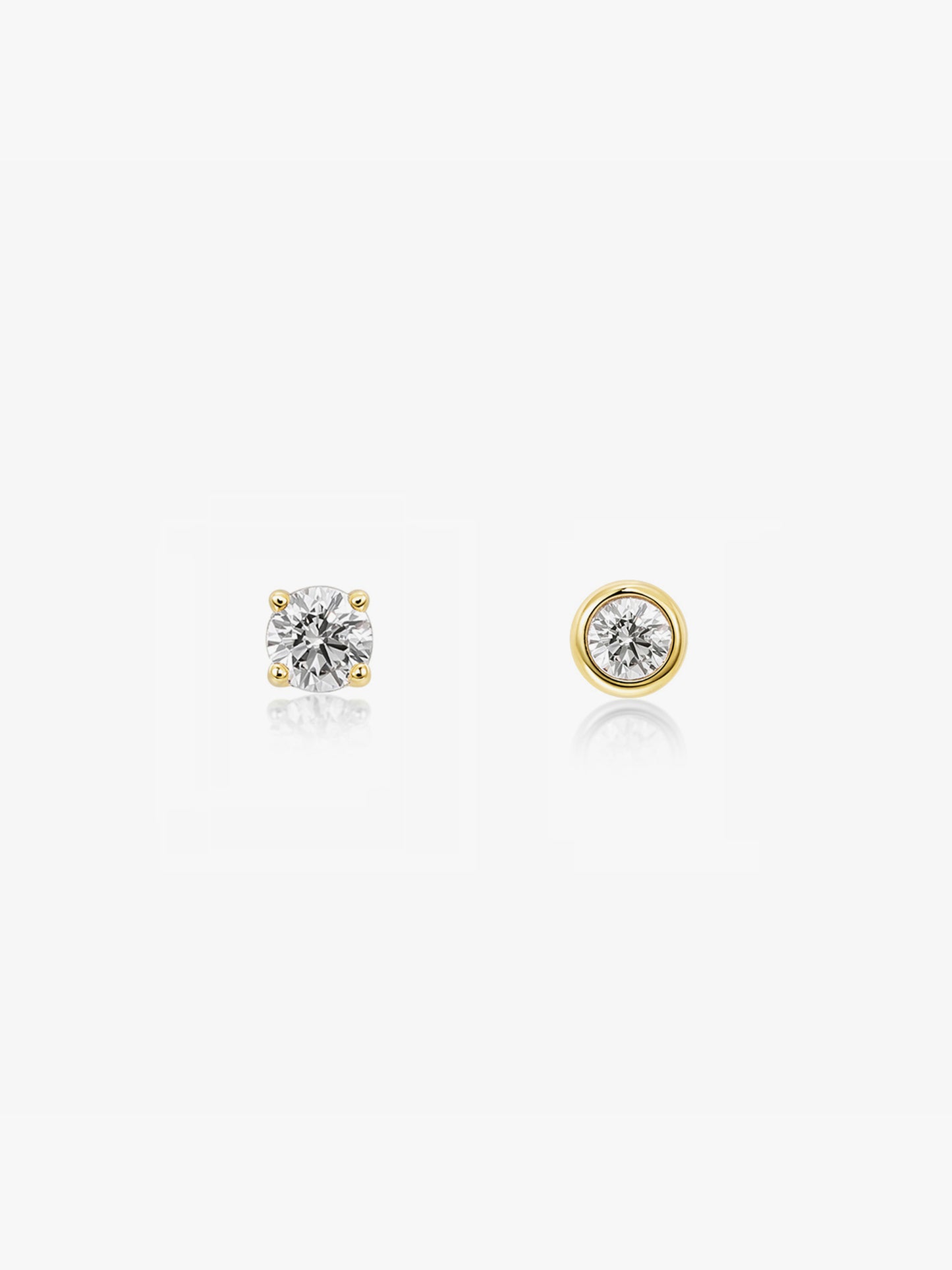 LEPOON Classic Signature Diamond Solitaire Studs
