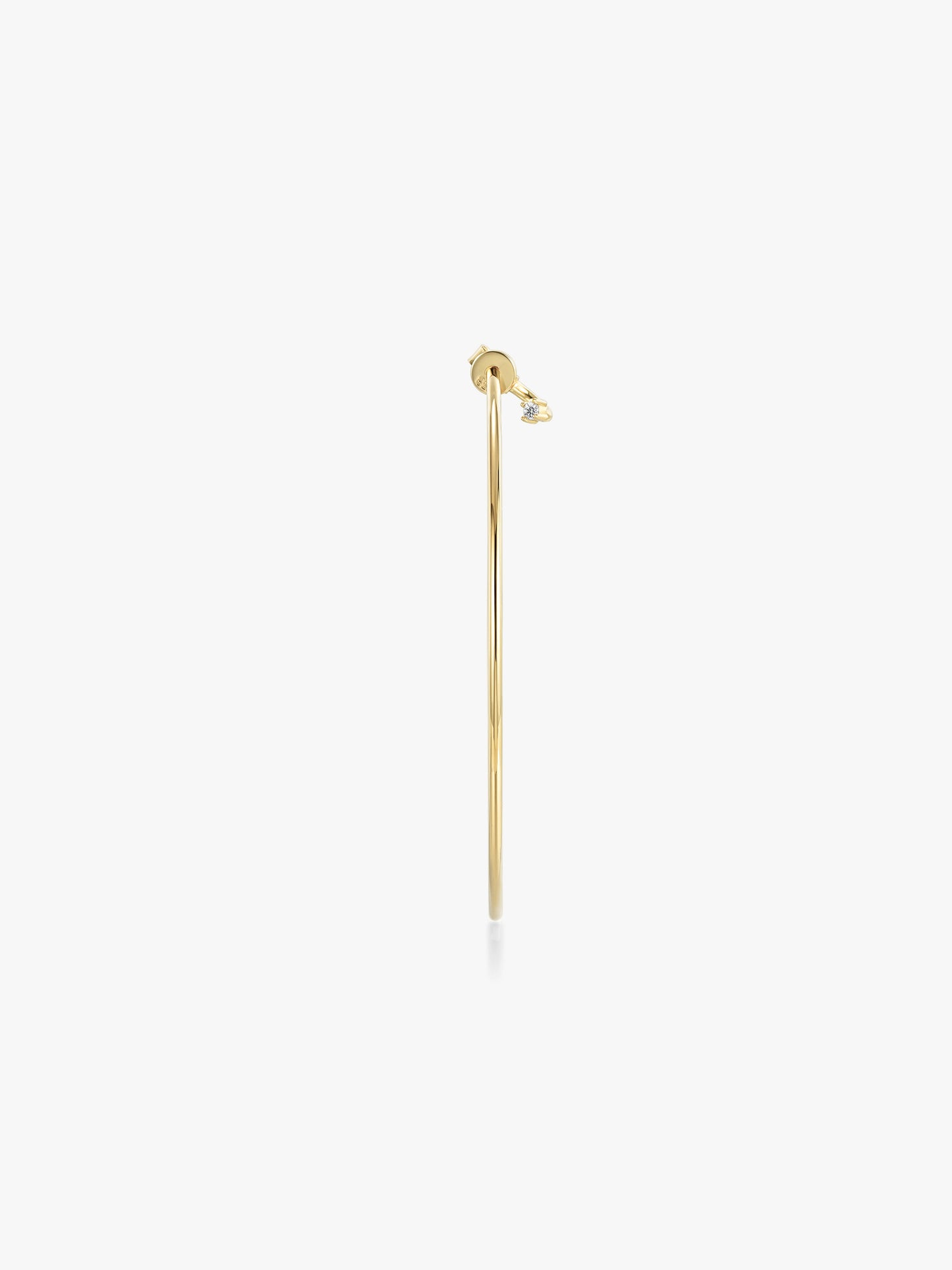 Essential Single Hoop with Diamonds