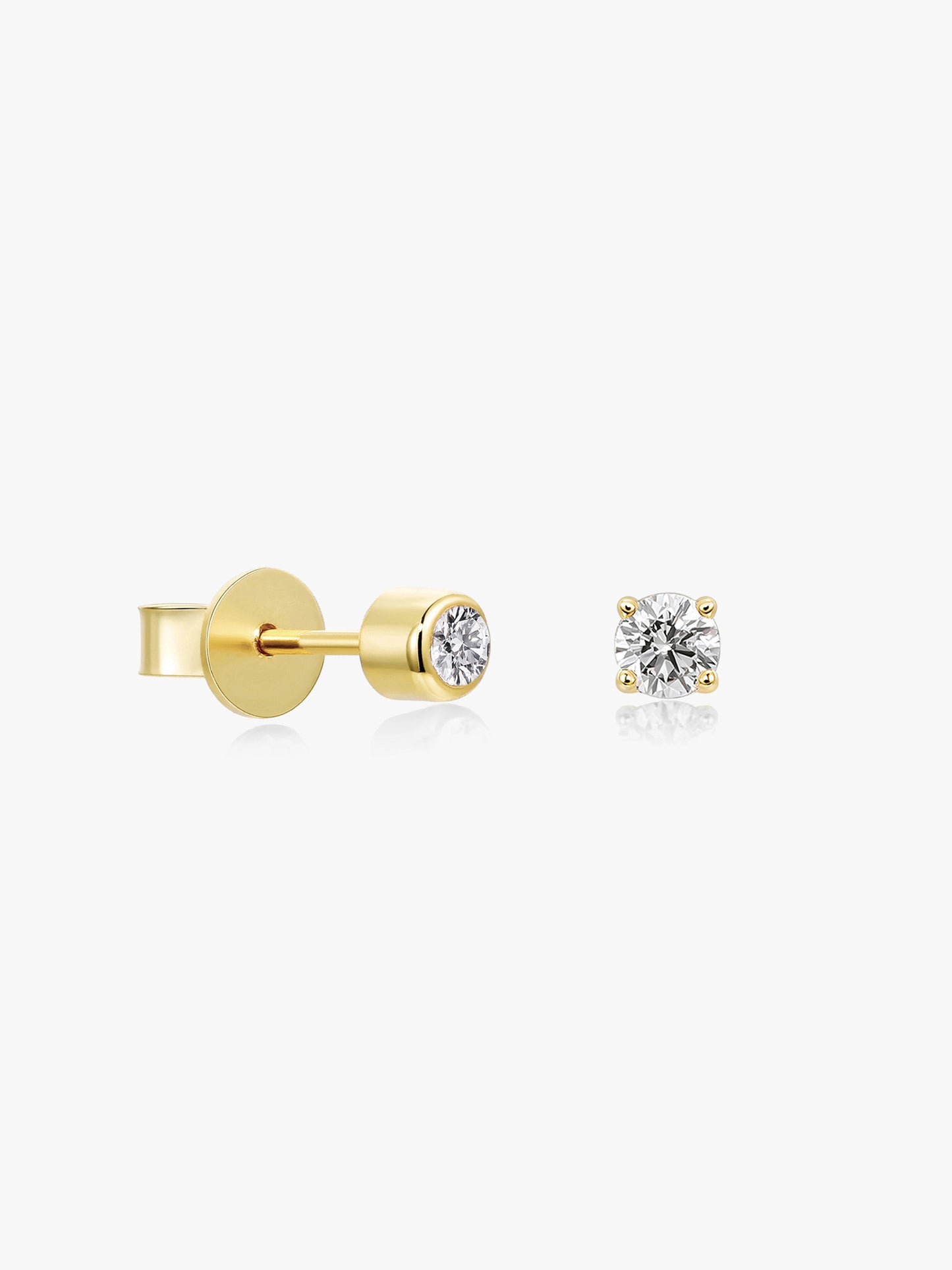 LEPOON Classic Signature Diamond Solitaire Studs