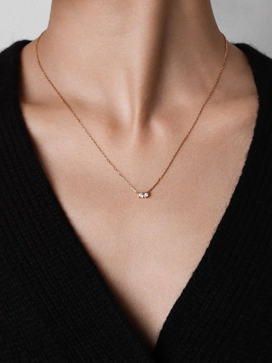 Toi et Moi Necklace with Diamonds