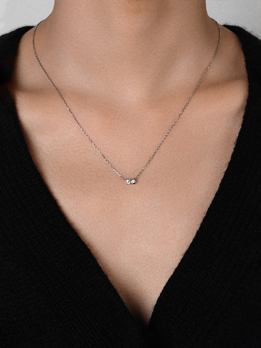 Toi et Moi Necklace with Diamonds