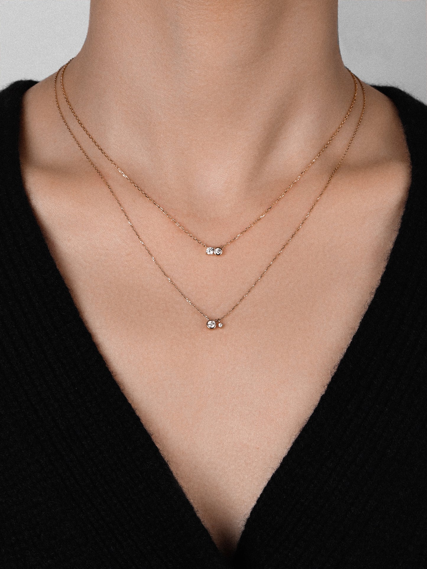 Toi et Moi Necklace with Diamonds