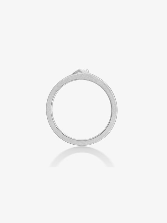 Folded Metal Men's Diamond Wide Band Ring