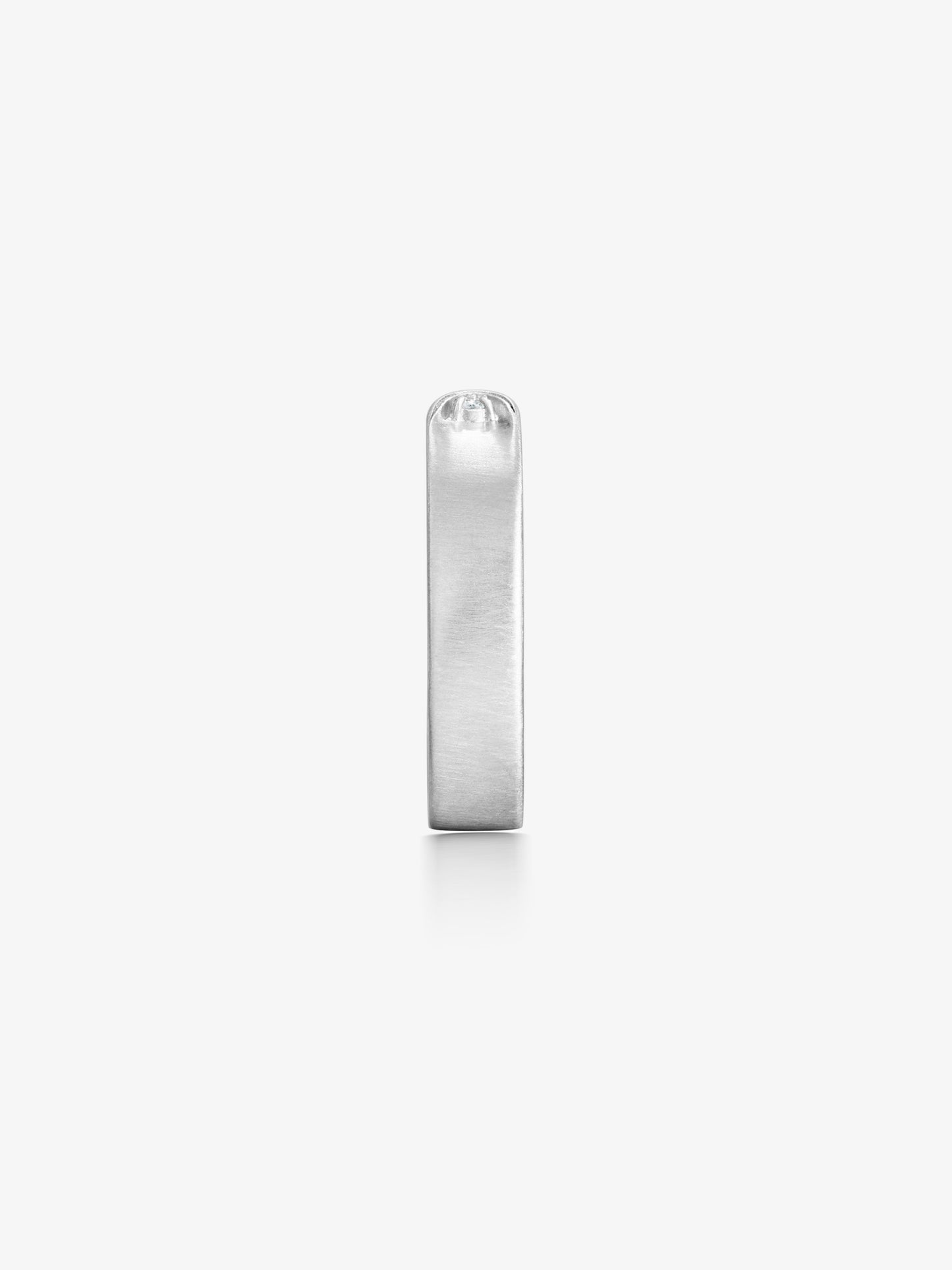 Folded Metal Men's Diamond Wide Band Ring