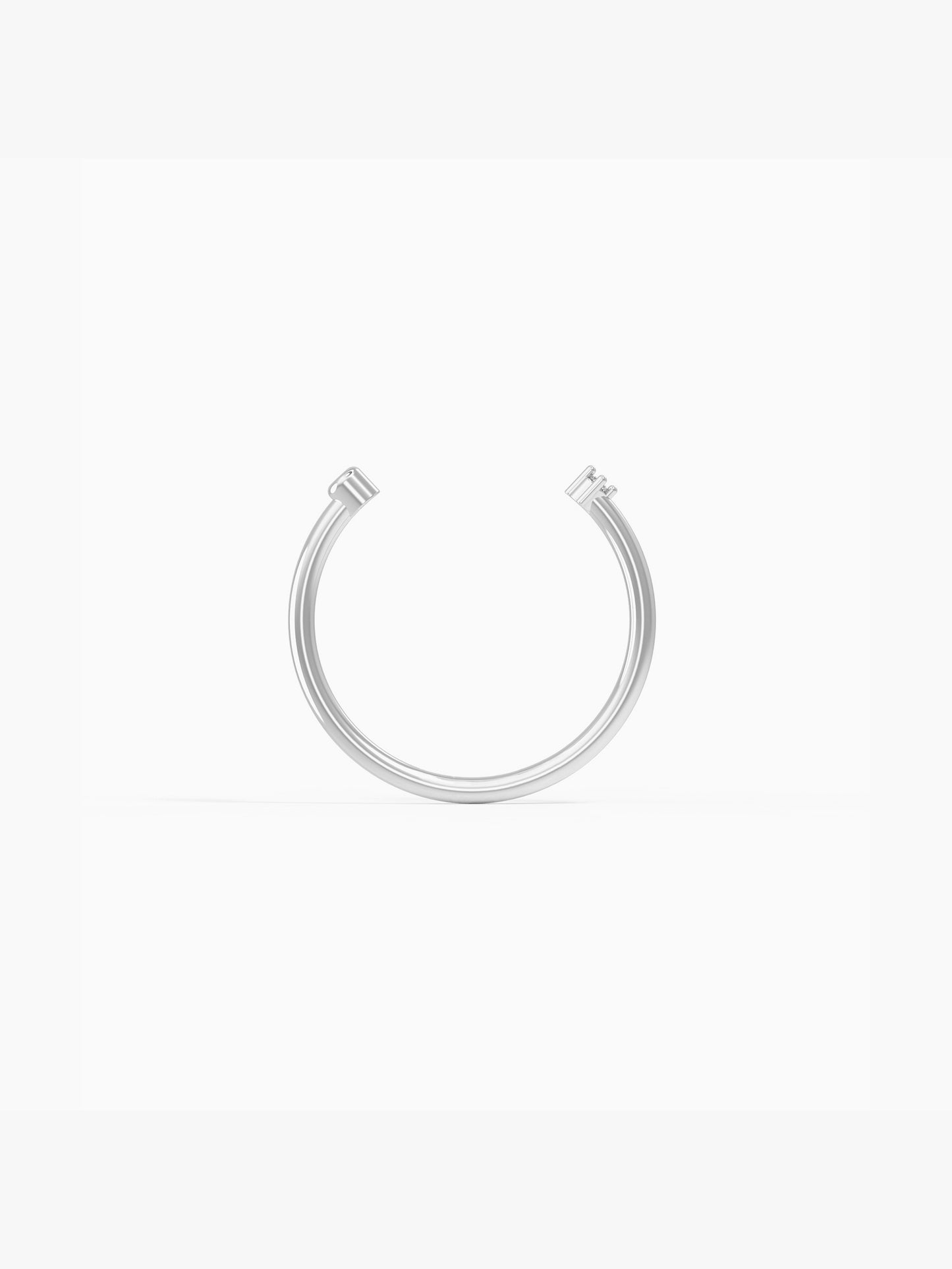Tiny Cuff Ring with Diamonds