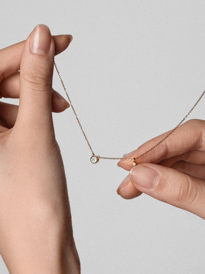 One Duo Necklace with Diamonds