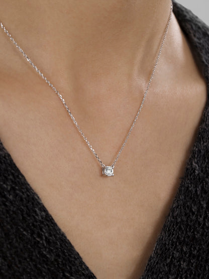 LEPOON Prong-Set Solitaire Necklace｜0.30ct