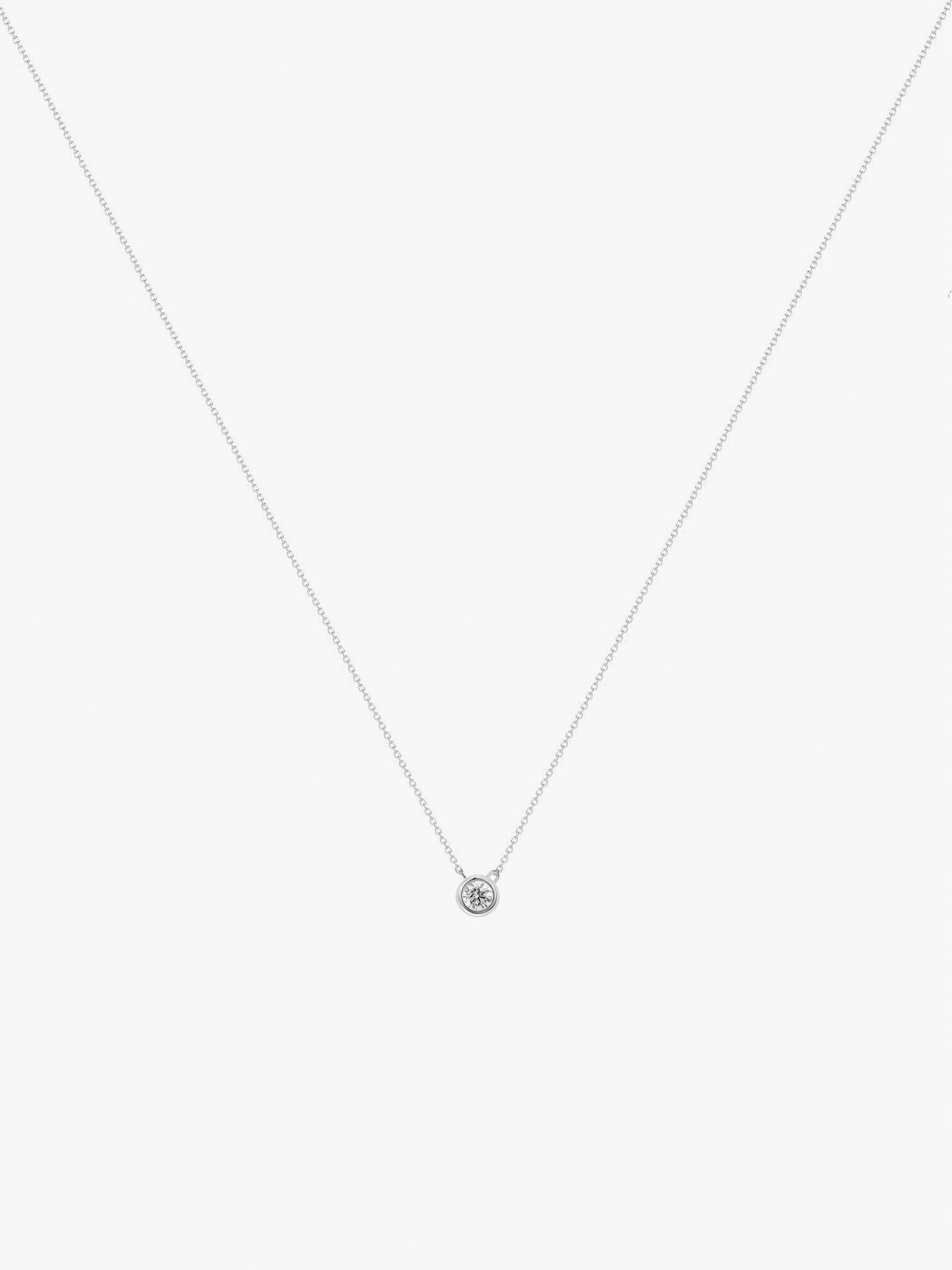 LEPOON Bezel-Set Solitaire Necklace｜0.30ct