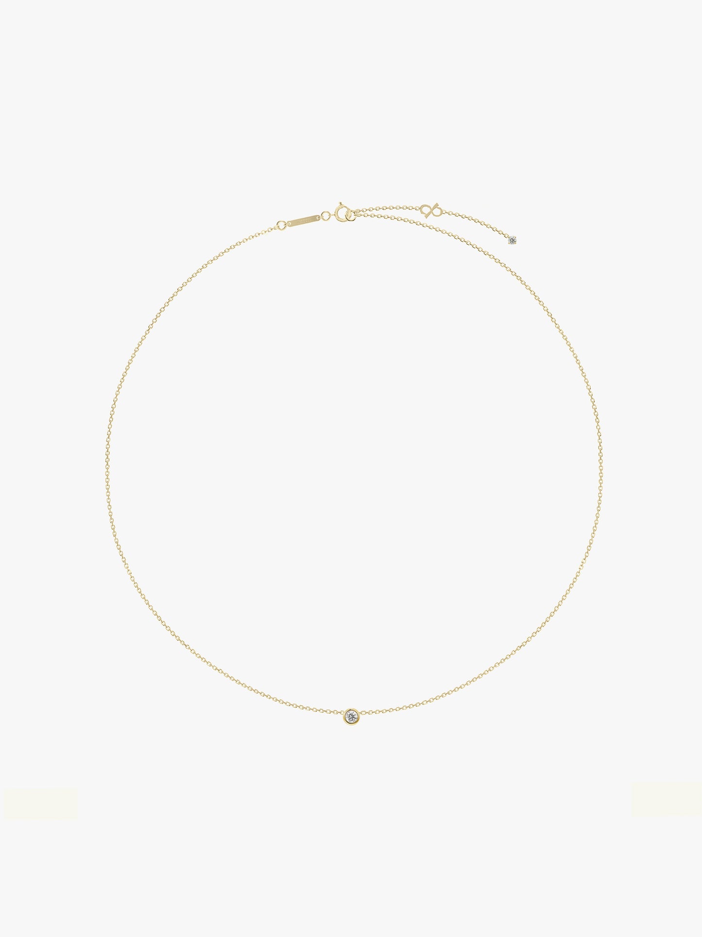 LEPOON Bezel-Set Solitaire Necklace｜0.30ct