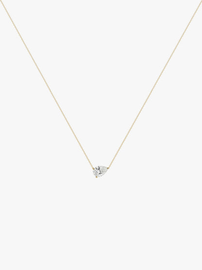 LEPOON Teardrop Diamond Necklace