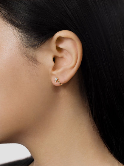 Leaning Diamond Earrings