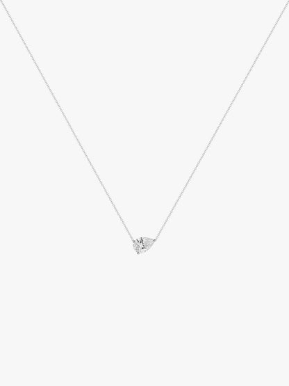 LEPOON Teardrop Diamond Necklace