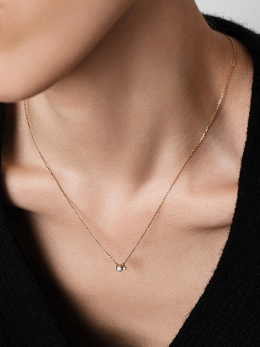 One Duo Necklace with Diamonds