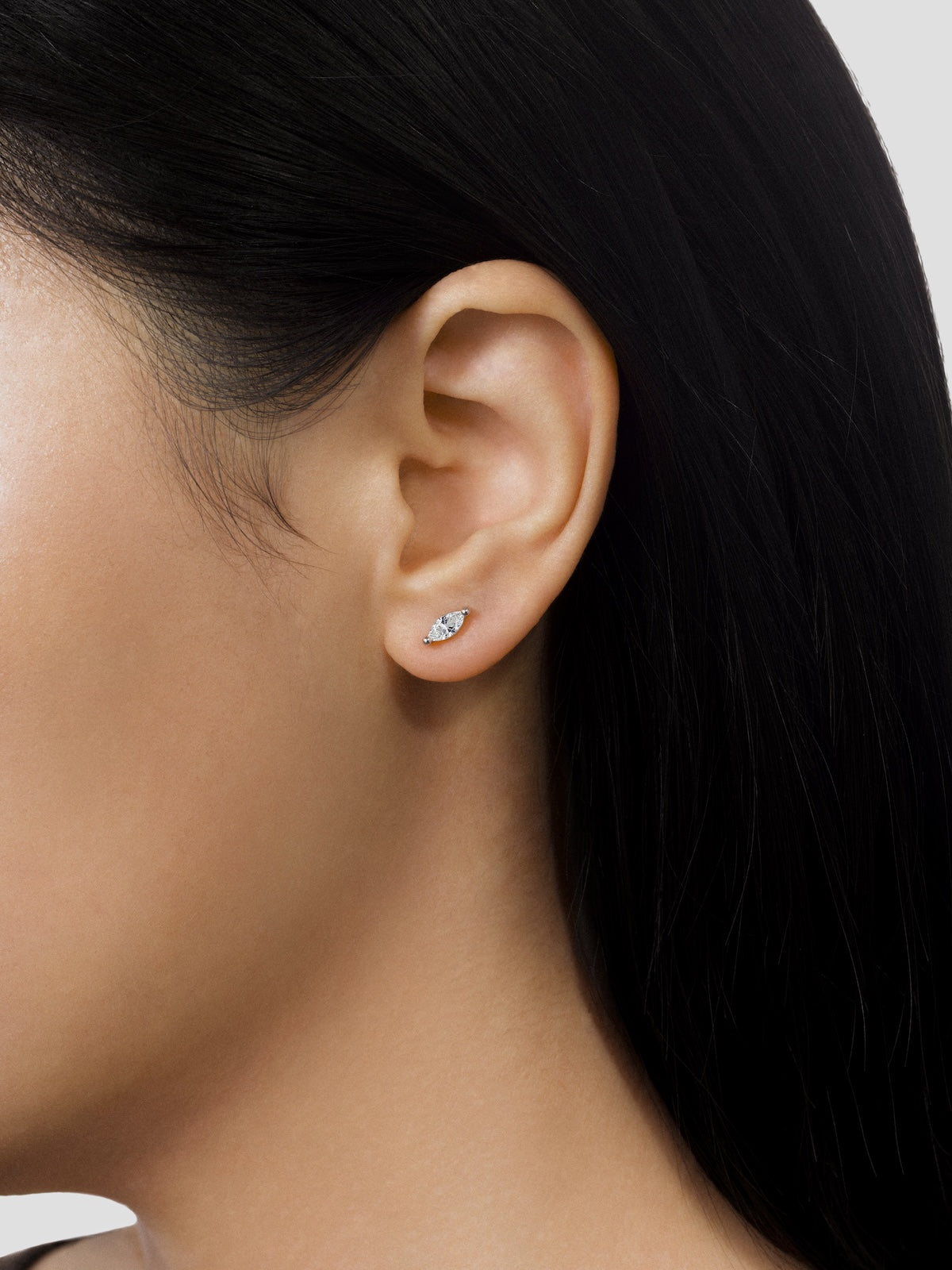 LEPOON Marquise Diamond Solitaire Studs｜0.25 ct