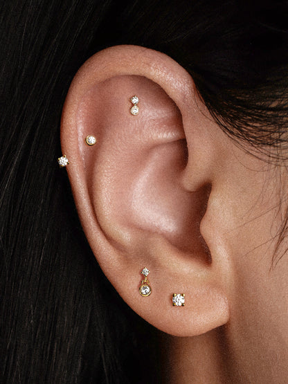 Duo Swing Single Earring with Diamonds