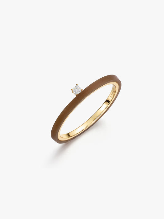 Axis Ring with Diamond