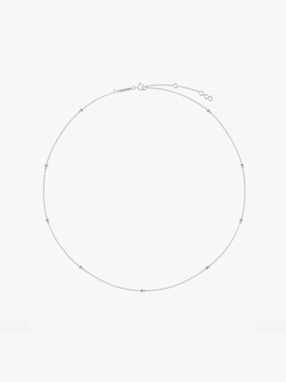 Set Station Necklace with Diamonds