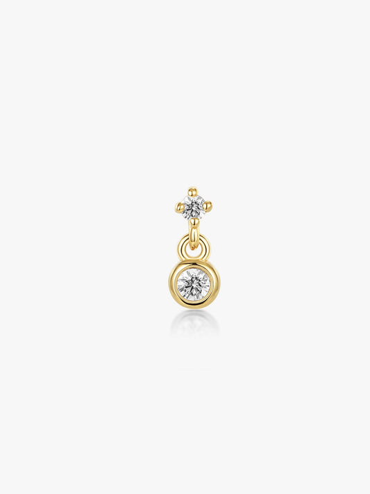 Duo Swing Single Earring with Diamonds