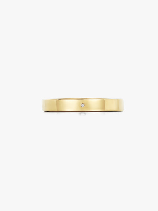 Interlock Wide Ring with Pavé Diamonds