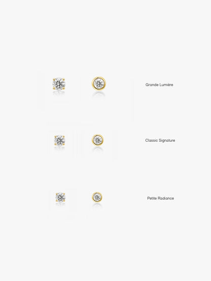 LEPOON Petite Radiance Diamond Solitaire Studs
