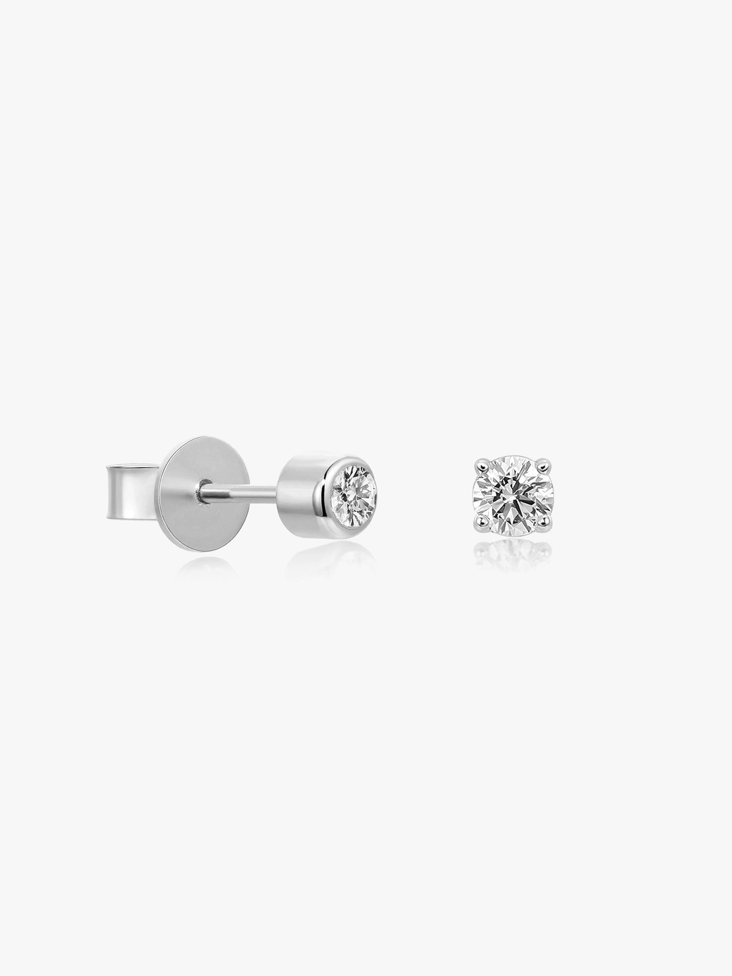 LEPOON Petite Radiance Diamond Solitaire Studs