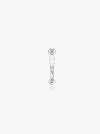 LEPOON Tiny Solitaire Single Stud and Ear Jacket, Petite Radiance