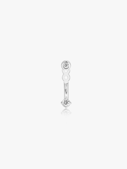 LEPOON Tiny Solitaire Single Stud and Ear Jacket, Petite Radiance