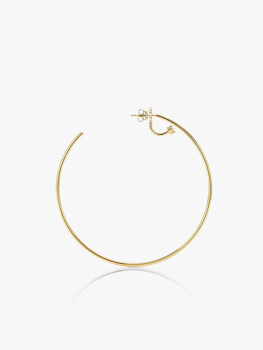 Essential Single Hoop with Diamonds