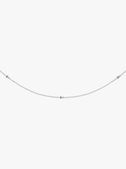Set Station Necklace with Diamonds