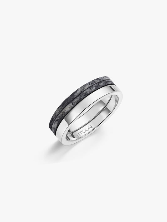 Elemental Wide Band Ring in Shadowed