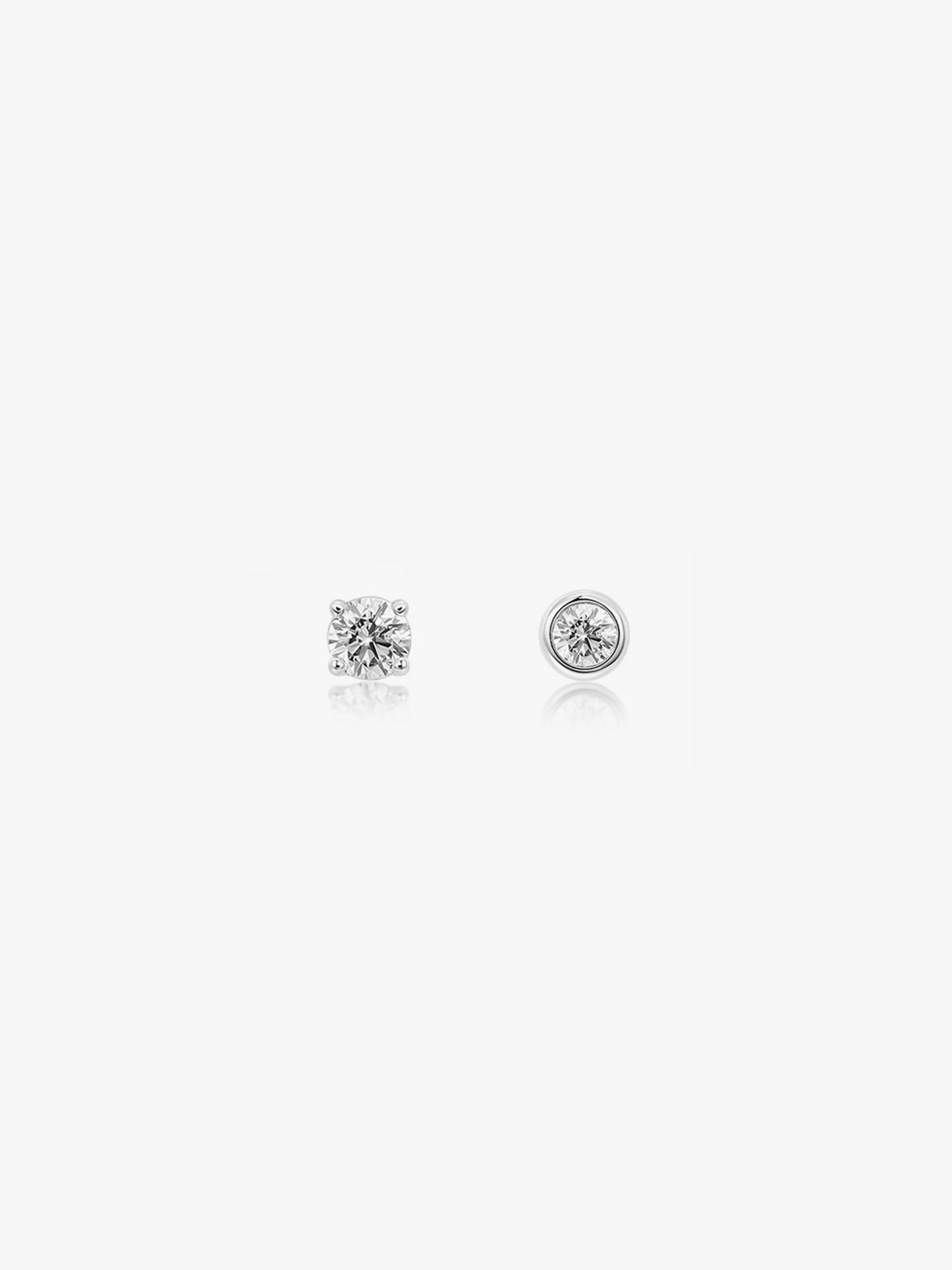 LEPOON Petite Radiance Diamond Solitaire Studs