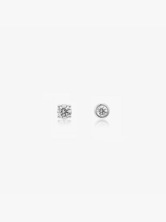 LEPOON Petite Radiance Diamond Solitaire Studs