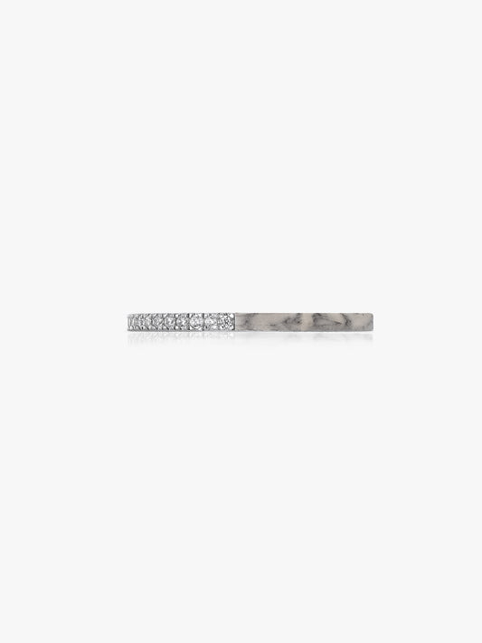 Eternelle Half Pavé Ring in Marble