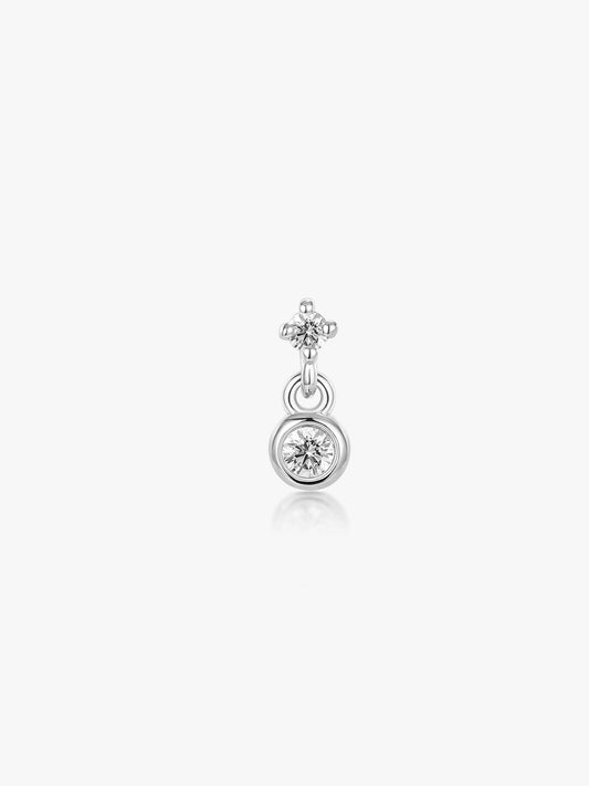 Duo Swing Single Earring with Diamonds