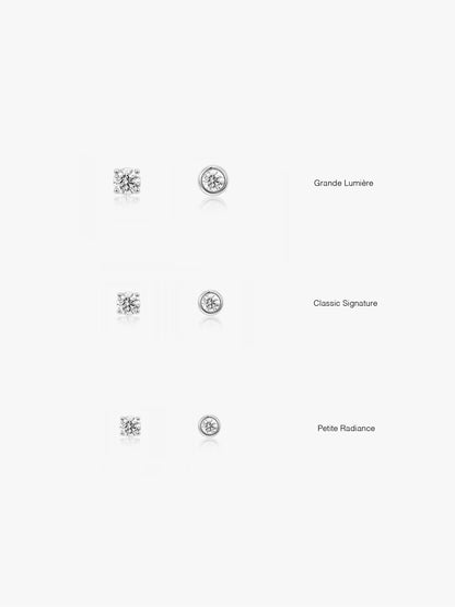 LEPOON Petite Radiance Diamond Solitaire Studs