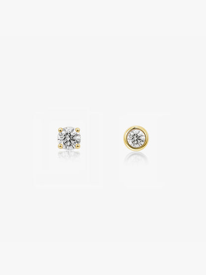 LEPOON Classic Signature Diamond Solitaire Studs