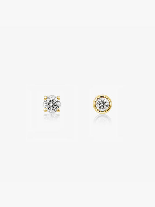 LEPOON Classic Signature Diamond Solitaire Studs