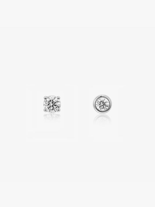 LEPOON Classic Signature Diamond Solitaire Studs