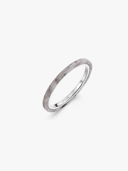 Elemental Ring in Marble Soft Grey