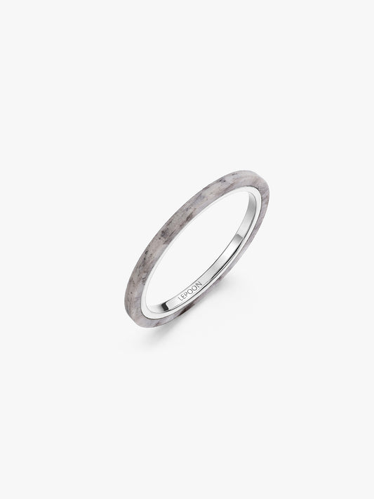 Elemental Ring in Marble Soft Grey