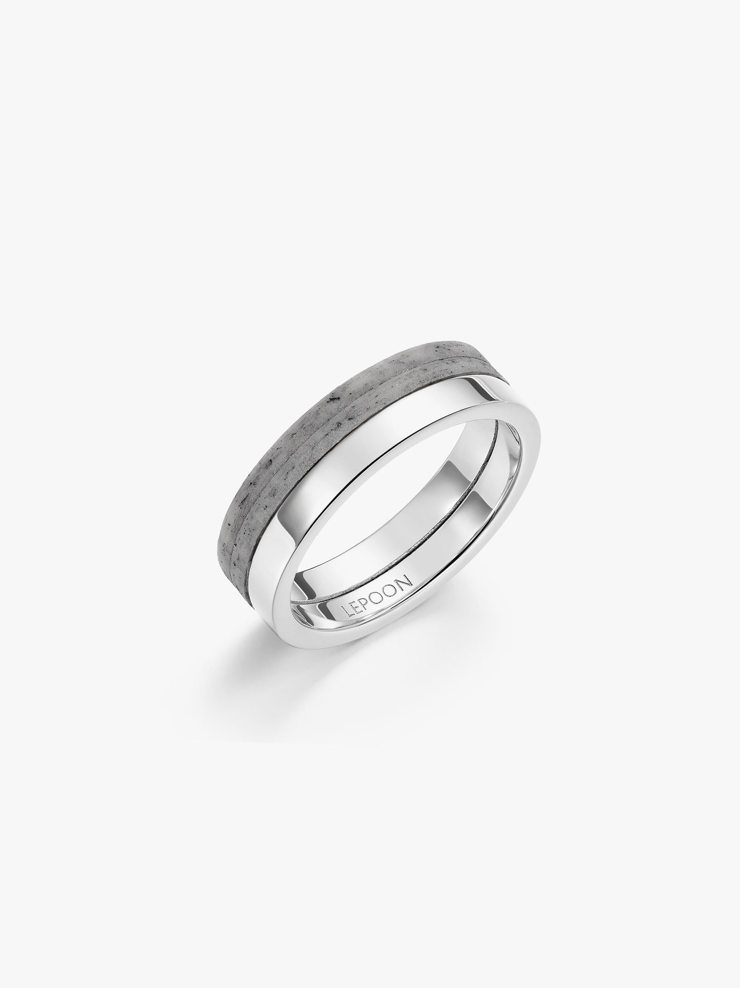 Elemental Wide Band Ring in Slate