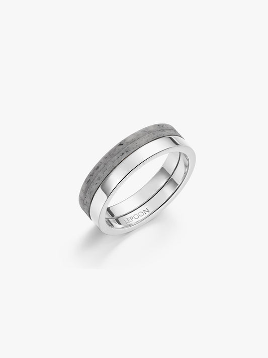 Elemental Wide Band Ring in Slate