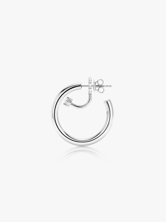 Essential Petite Single Hoop with Diamonds